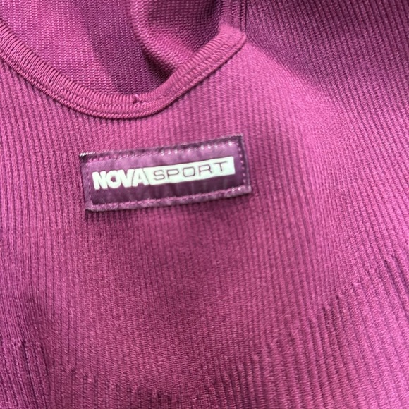 FASHION NOVA SPORT. Purple Ribbed Jumpsuit - Picture 3 of 4